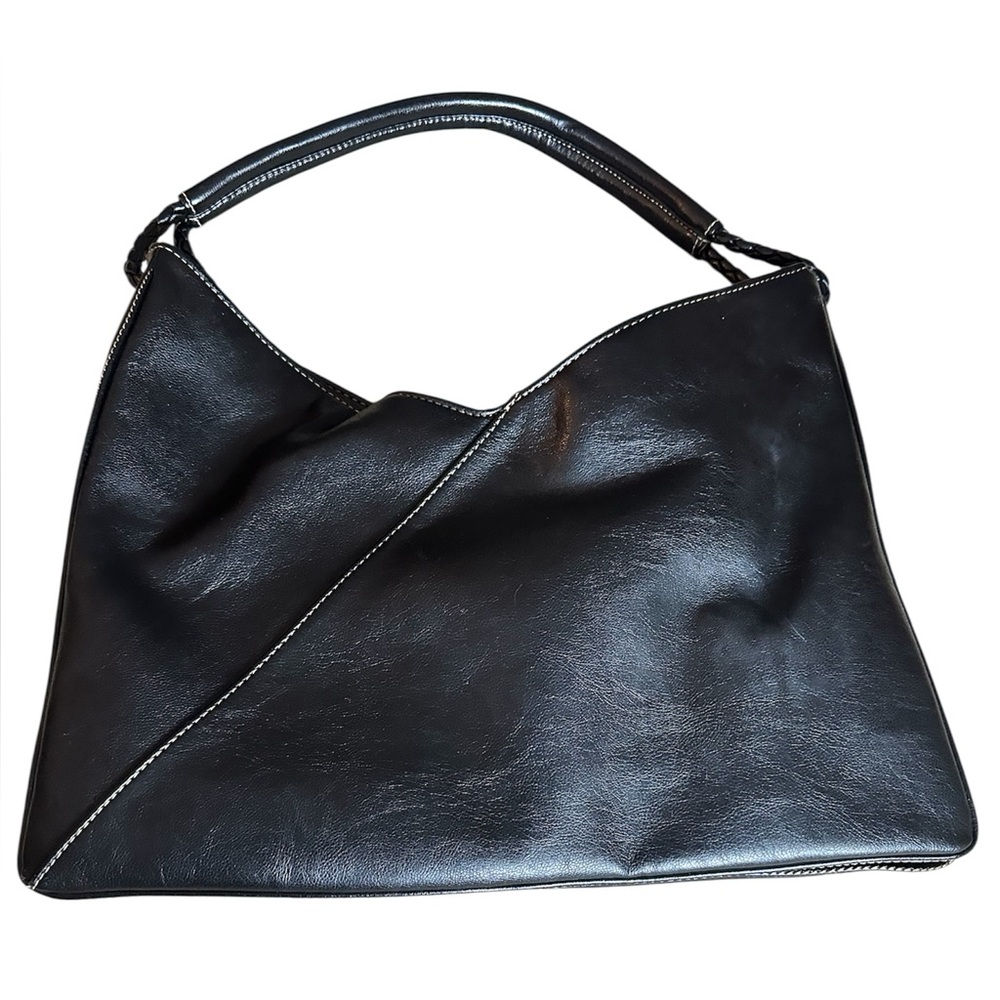Vintage Lucy Pereda  Black Leather Women's Bag